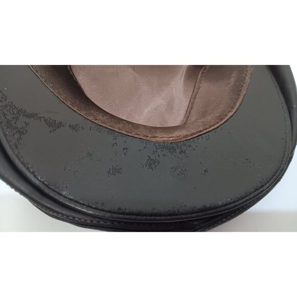 Sima International Brown Leather USA Large United Hatters Cap Newsboys Vintage H - Picture 8 of 11